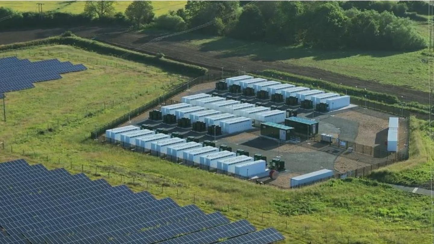 Photovoltaikanlage Luftaufnahme Landschaft