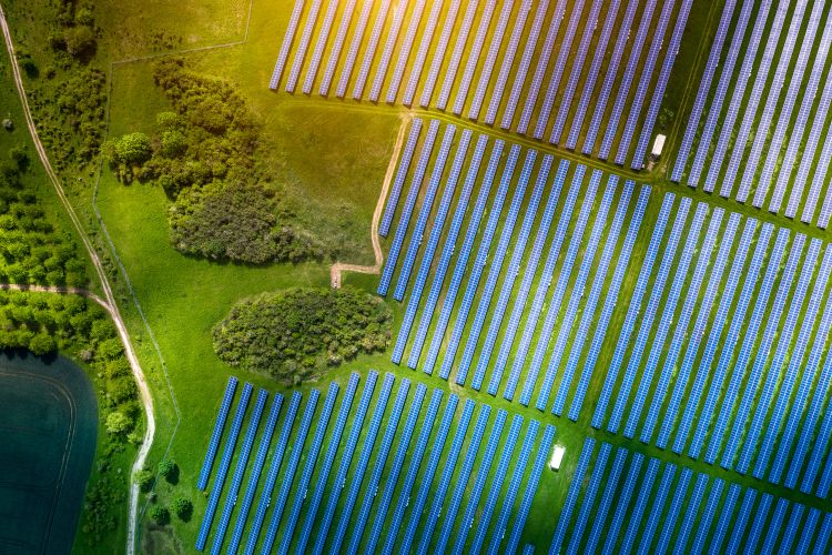 Photovoltaikanlage Vogelsperspektive